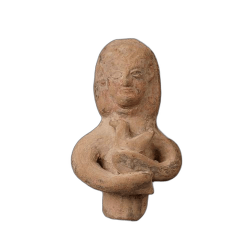 Fragment of a votive figure carrying a bird, Cypriot statue