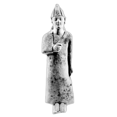 Draped male votary, Archaic II Cypriot statue