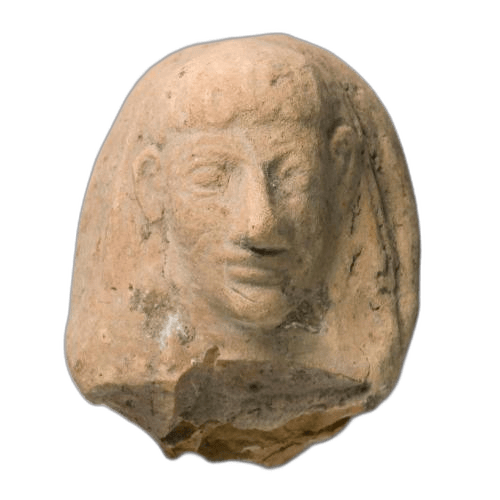Head from a fragmentary figure, Archaic II Cypriot statue