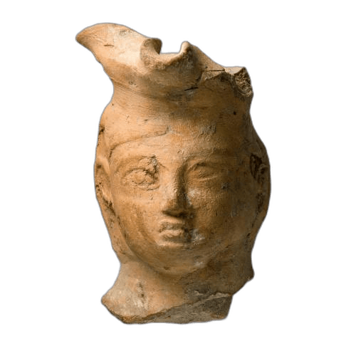 Head from a fragmentary figure, Archaic II Cypriot statue