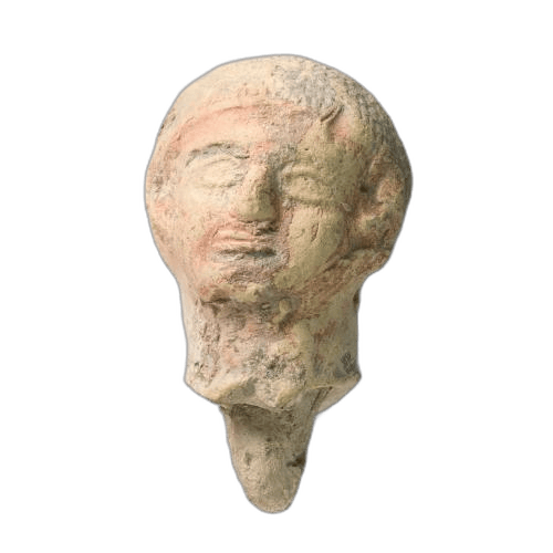 Head from a fragmentary figure, Archaic II Cypriot statue