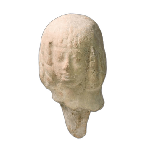 Head from a fragmentary figure, Archaic II Cypriot statue