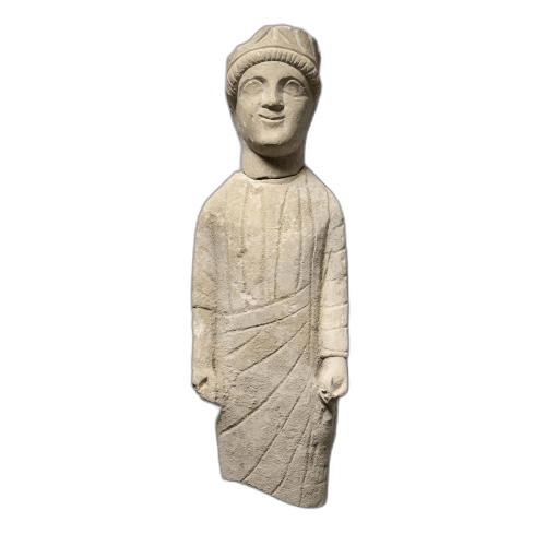 Head fragment from a votive figure, Classical Cypriot statue
