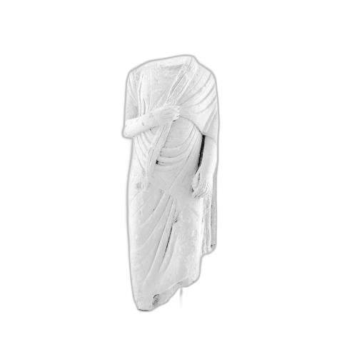 Fragmentary figure of male votary, Classical Cypriot statue