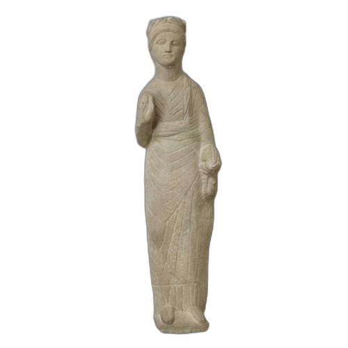 Figure of a male votary holding a dove, Hellenistic Cypriot statue
