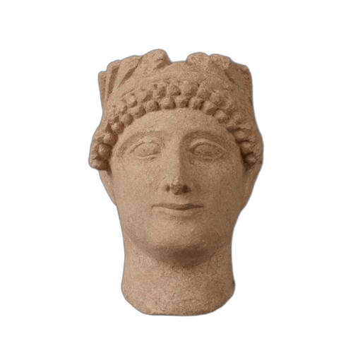 Head of a wreathed youth, Classical Cypriot