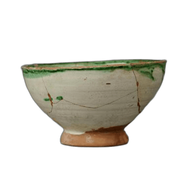 Footed cup decorated with sgrafitto of a human head in profile, Cypriot