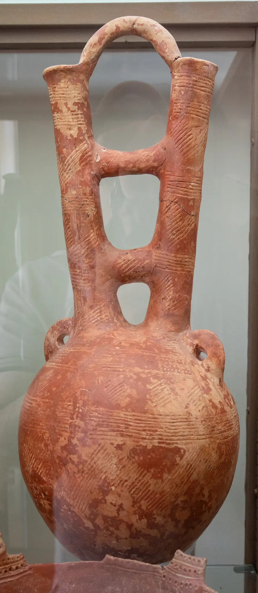 Large Twin Necked Jug, Early Bronze Age I Cypriot bottle