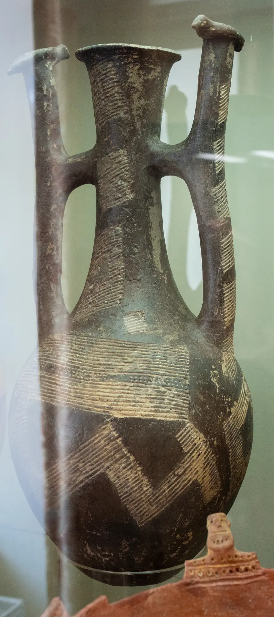 Large Black Polished Bottle, Early Bronze Age I Cypriot