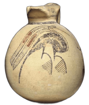 Oinochoe with Free Field Bird