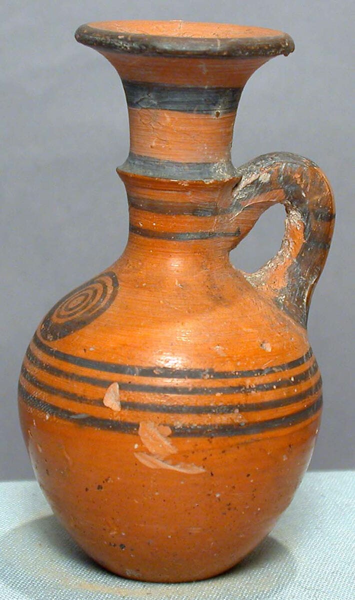 Terracotta miniature jug, Geometric III Cypriot