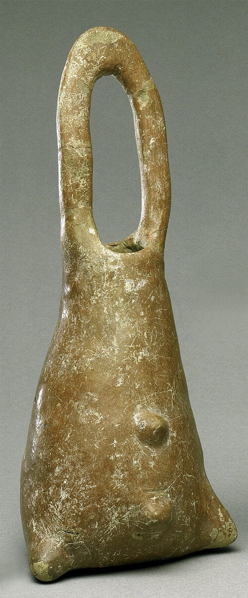 Terracotta vase in the shape of a leather bag, Early Bronze Age I Cypriot complex vessel