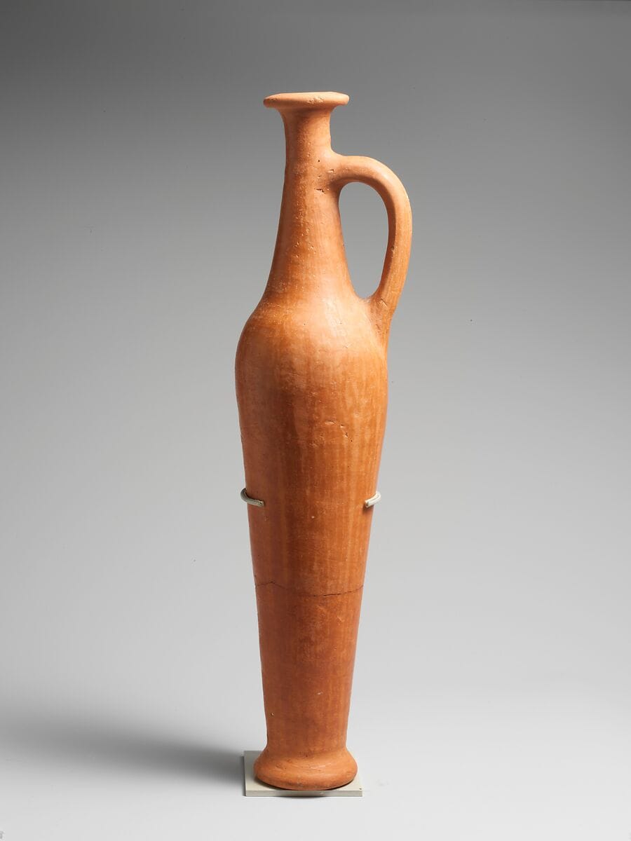 Terracotta spindle bottle, Late Bronze Age II Cypriot