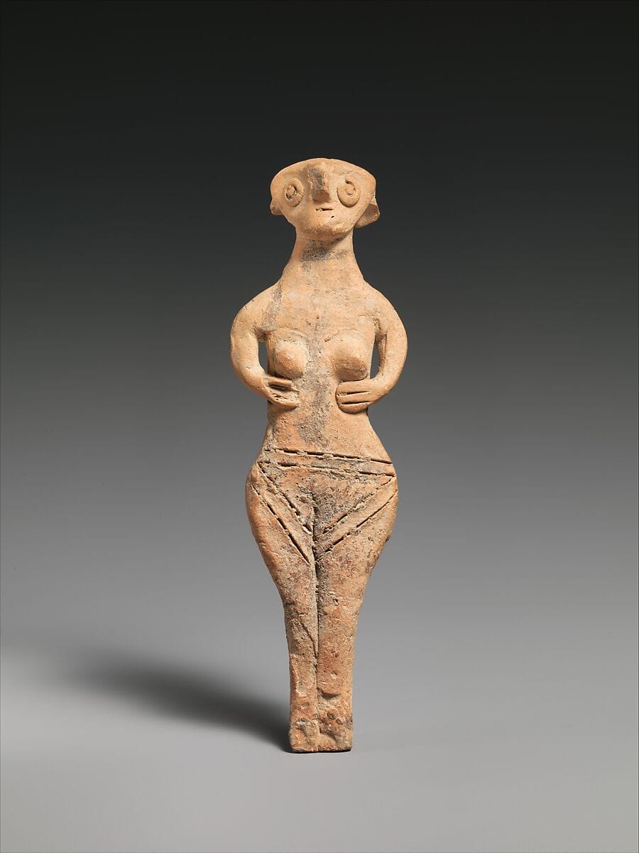 Terracotta statuette of a nude woman, Late Bronze Age II Cypriot