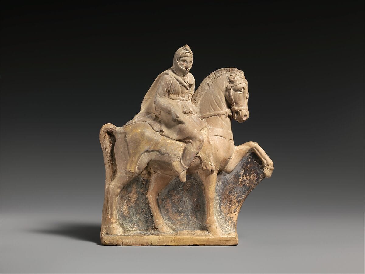 Terracotta statuette of a horseman, Hellenistic Cypriot