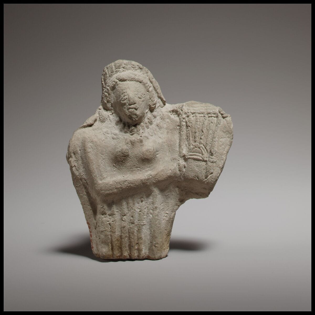 Standing female kithara player, Hellenistic Cypriot statue