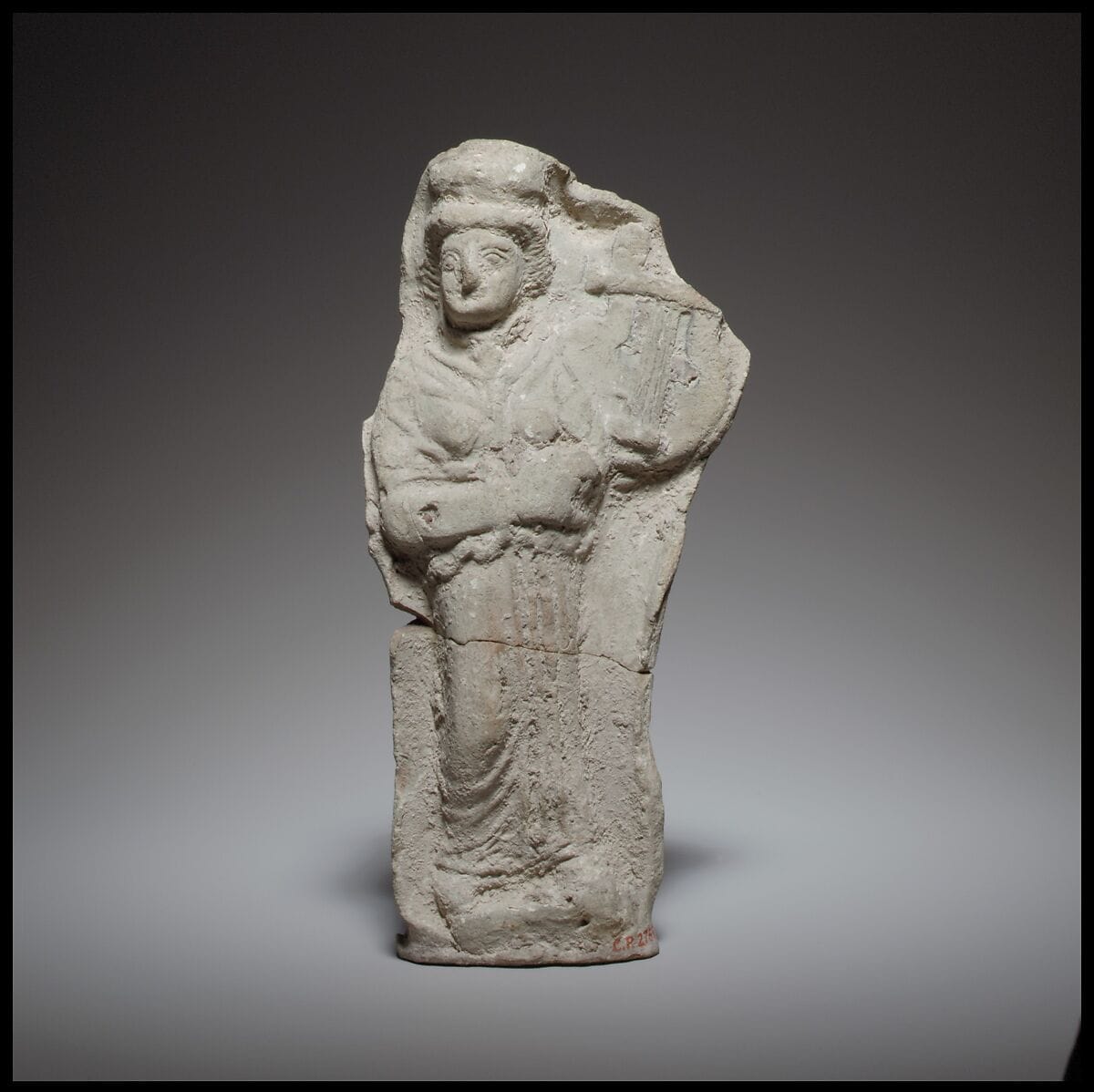 Standing female kithara player, Classical Cypriot statue