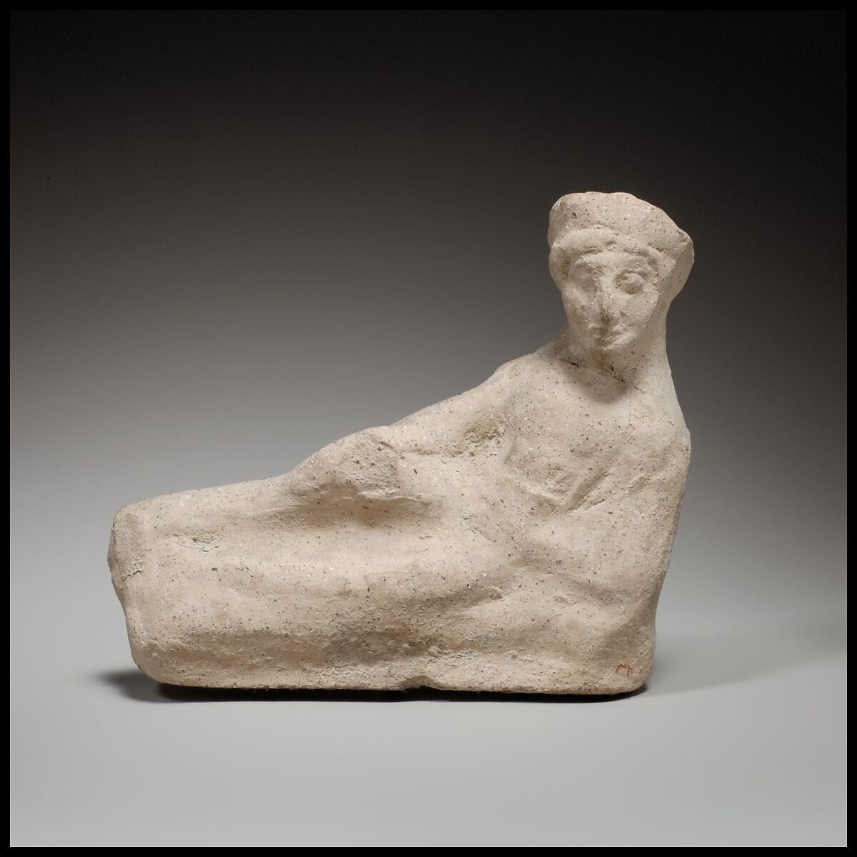 Terracotta statuette of a reclining youth, Classical Cypriot