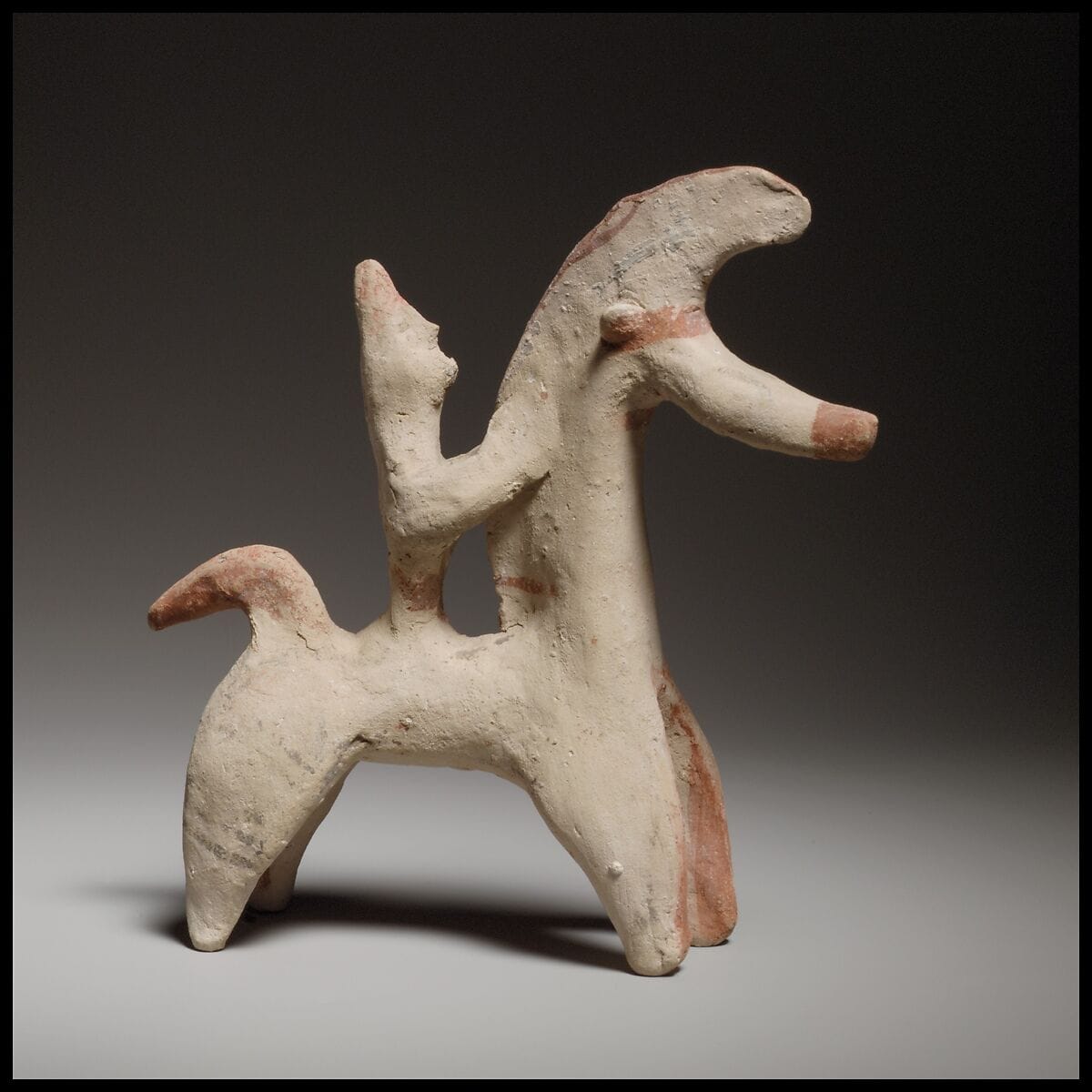 Horse and rider, Archaic I Cypriot statue