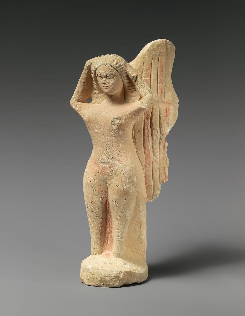 Limestone statuette of a mourning siren, Hellenistic Cypriot