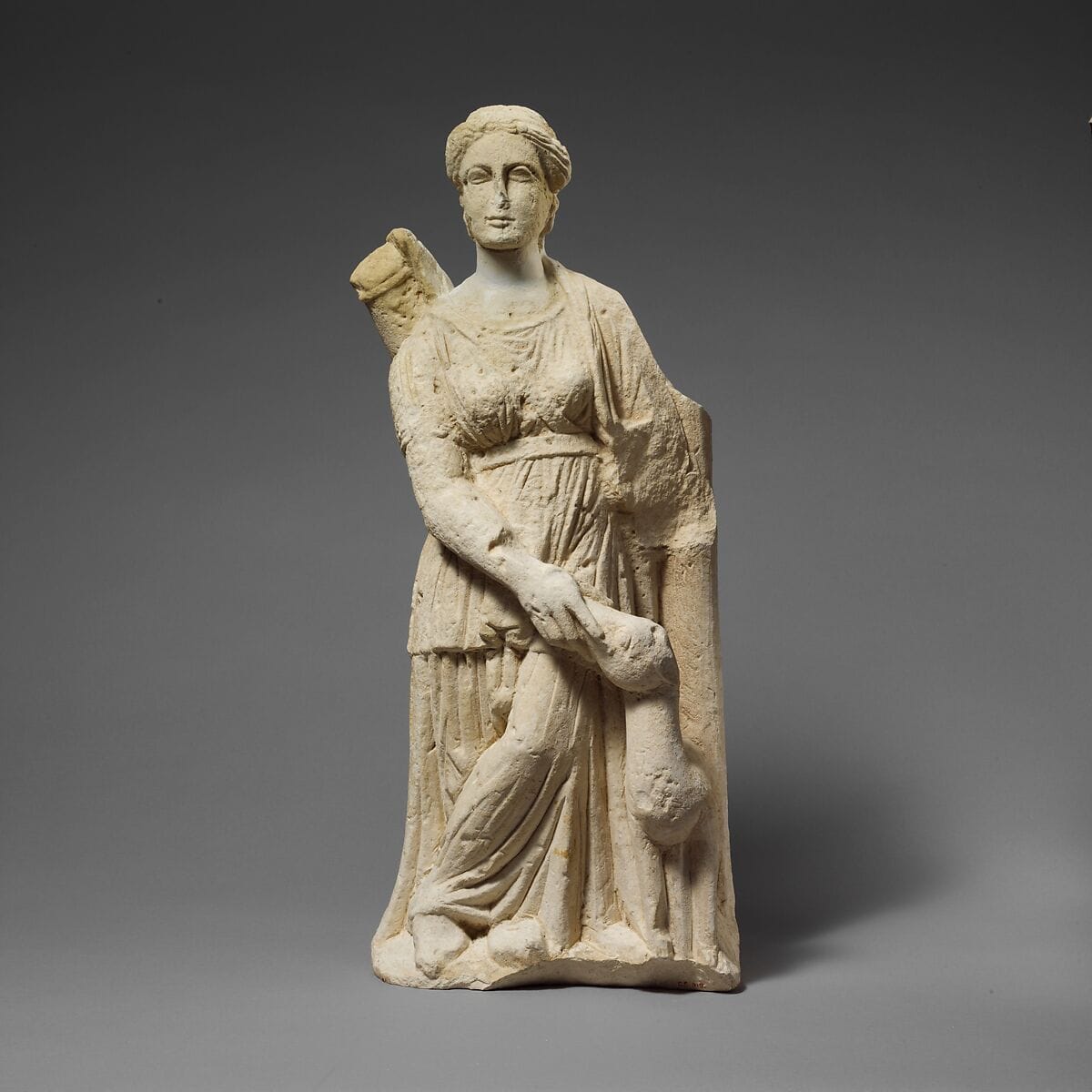 Limestone statuette of Artemis with a fawn, Hellenistic Cypriot
