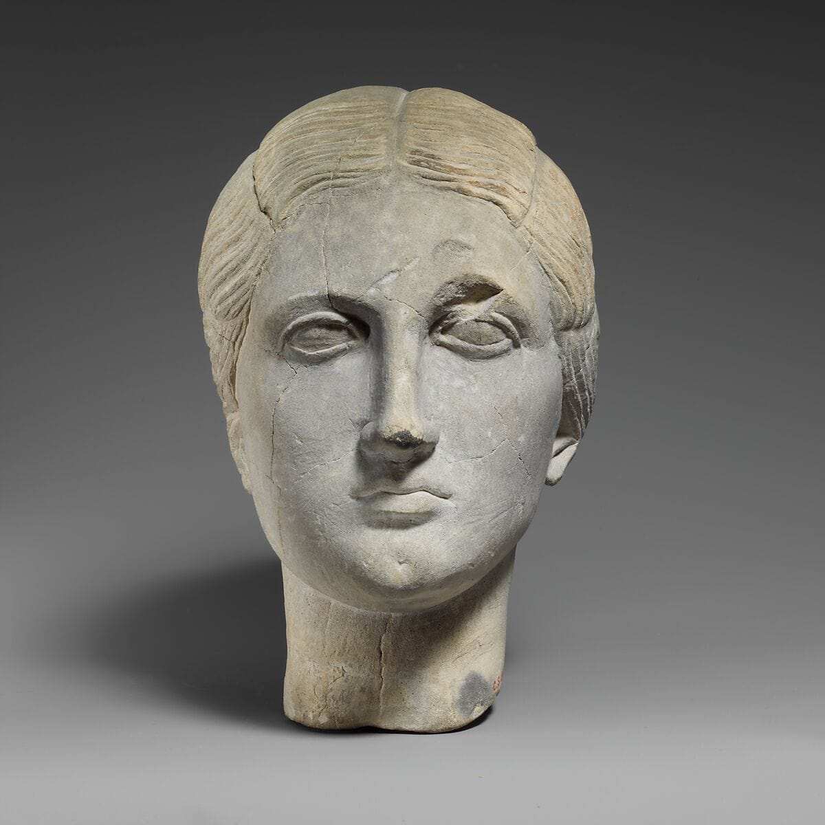 Limestone funerary bust of a woman, Bronze Age Cypriot statue