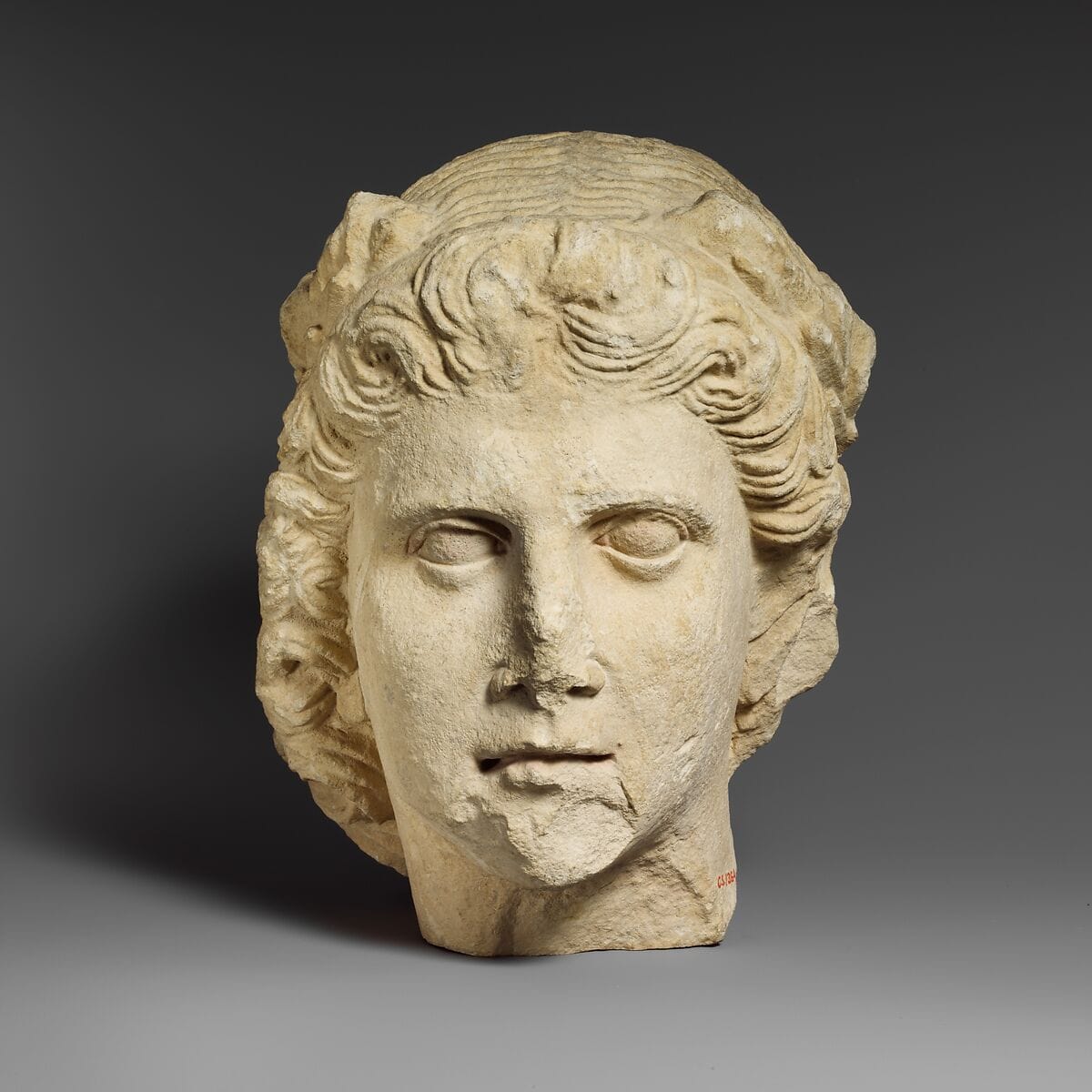 Limestone head of Apollo, Hellenistic Cypriot statue