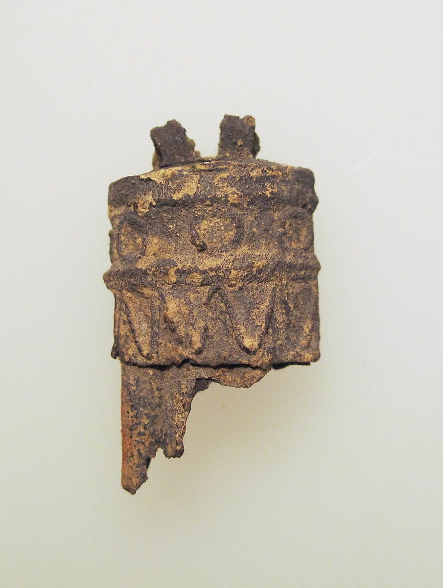 Pendant with geometric ornament, Bronze Age Cypriot jewelry