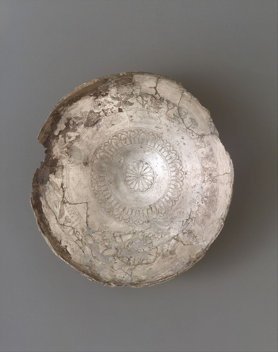Silver bowl, Archaic I Cypriot