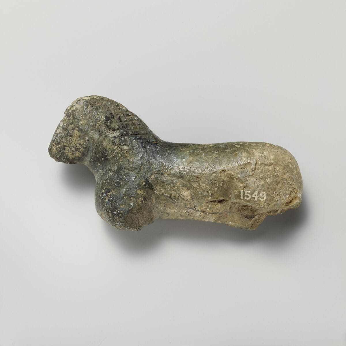 Limestone horse, Archaic II Cypriot statue