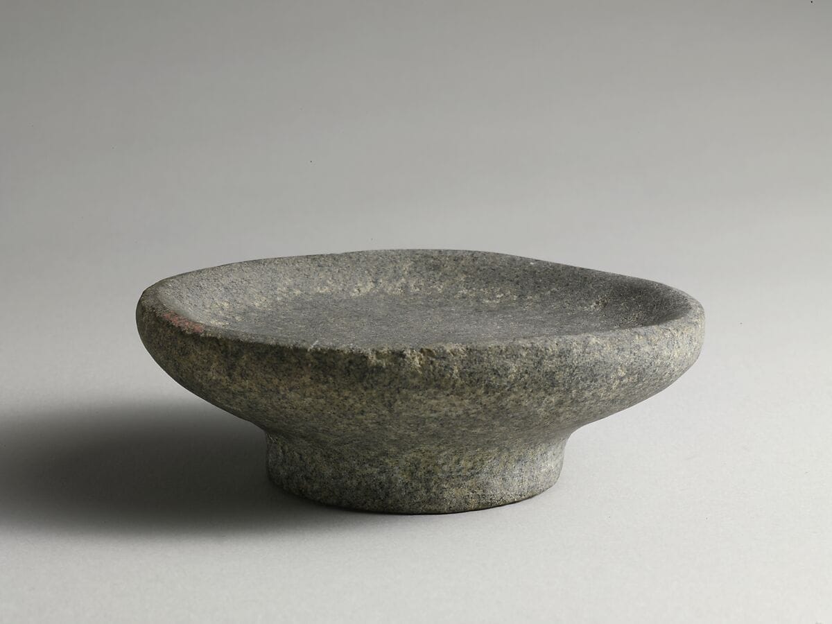 Gabbro mortar or plate, Late Bronze Age II Cypriot dish