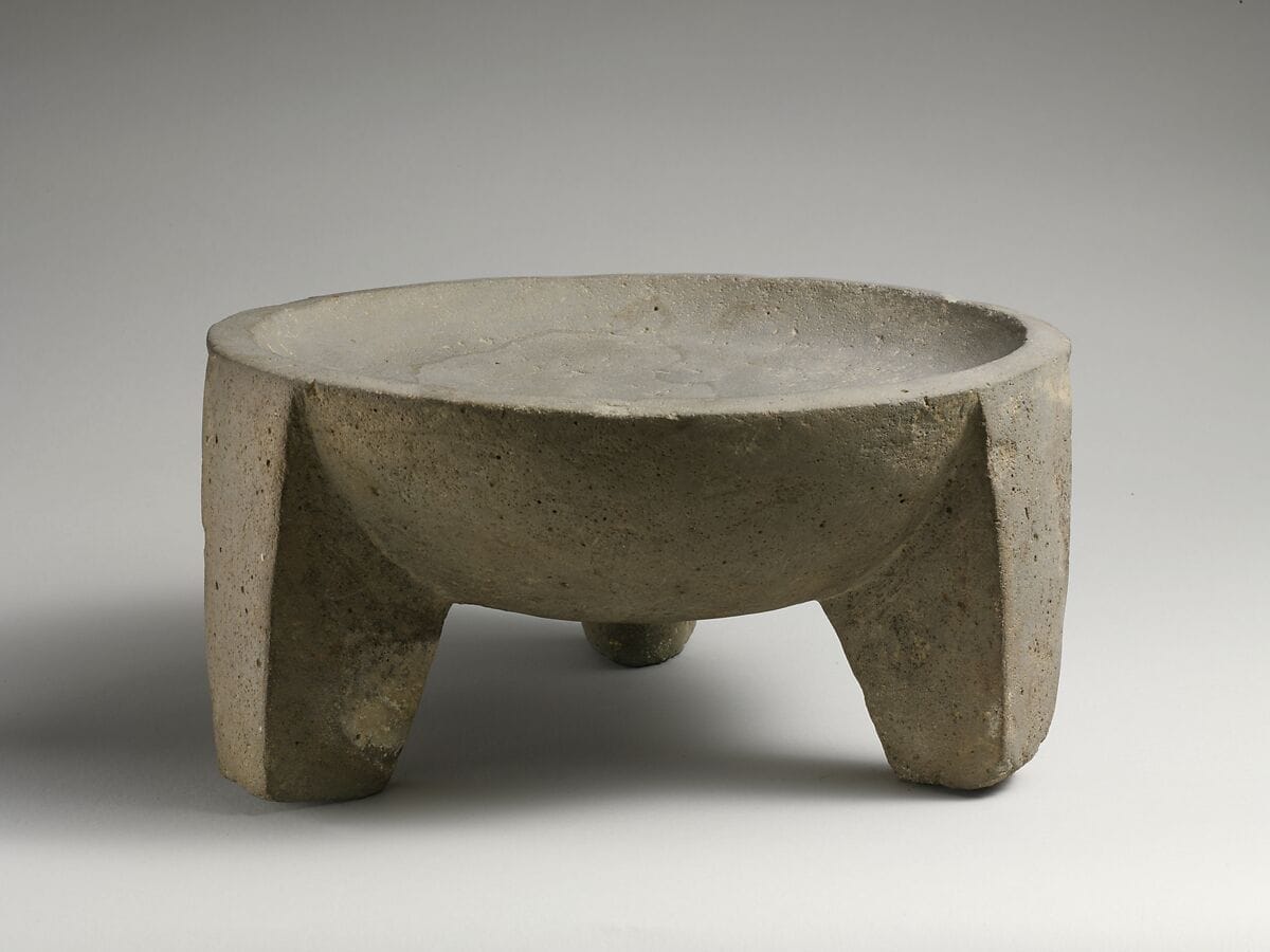 Basalt tripod vessel or mortar, Bronze Age Cypriot tool