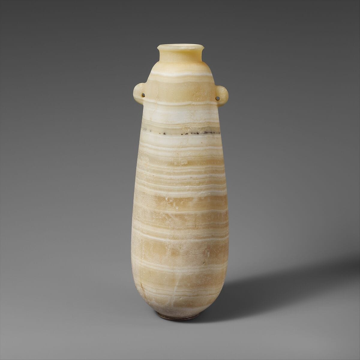 Alabaster alabastron (perfume vase), Archaic II Cypriot flask