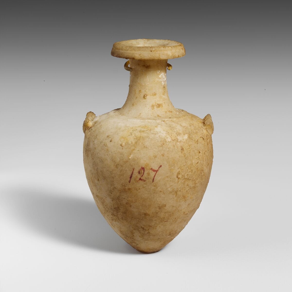 Miniature alabaster amphora (jar), Classical Cypriot