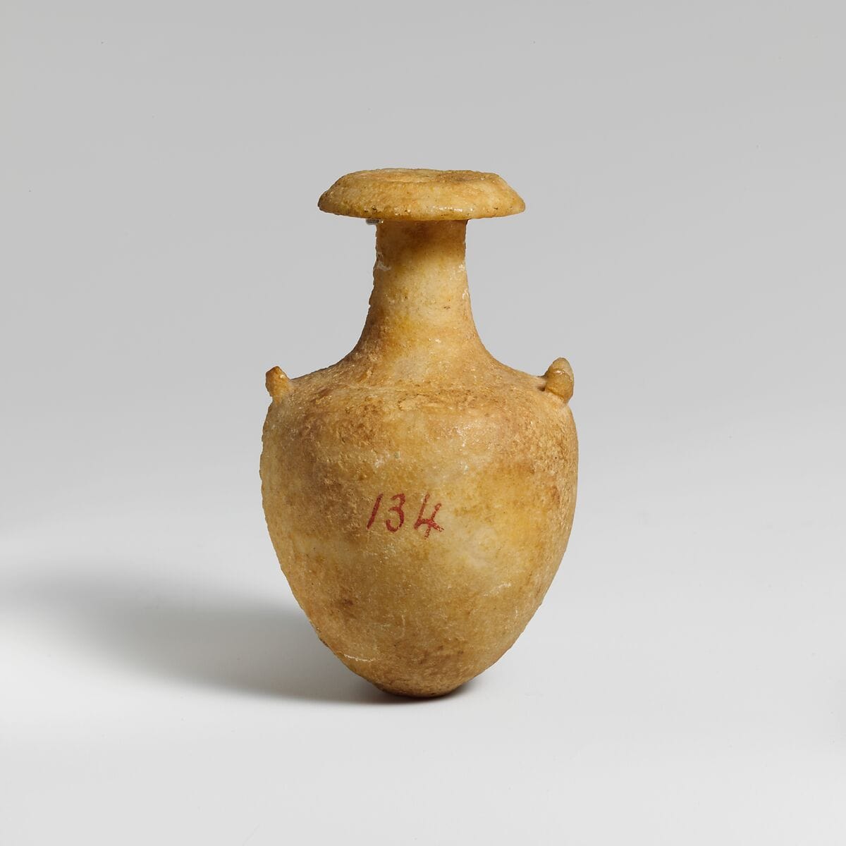Miniature alabaster amphora (jar), Classical Cypriot