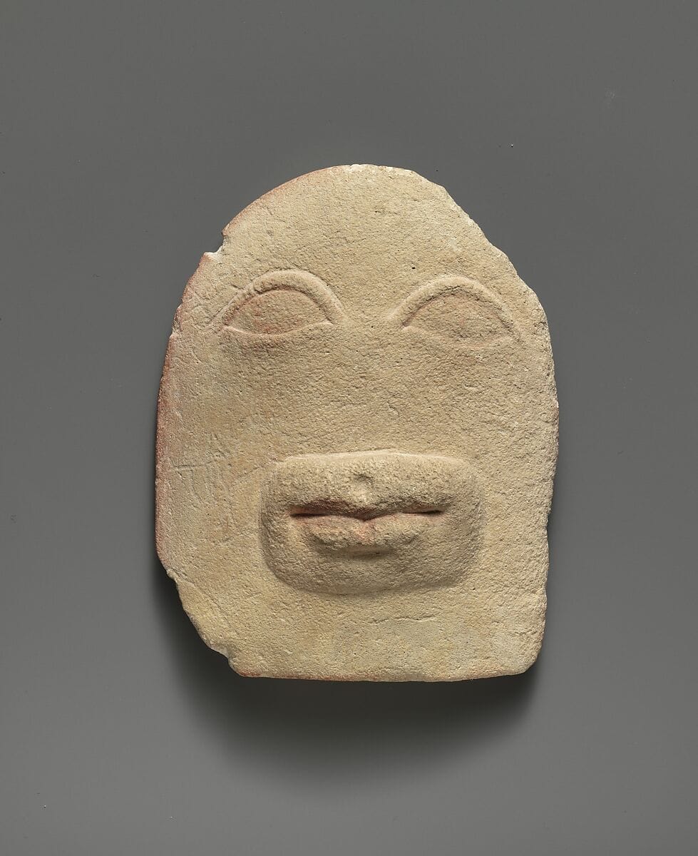 Limestone votive relief of eyes and a mouth, Hellenistic Cypriot