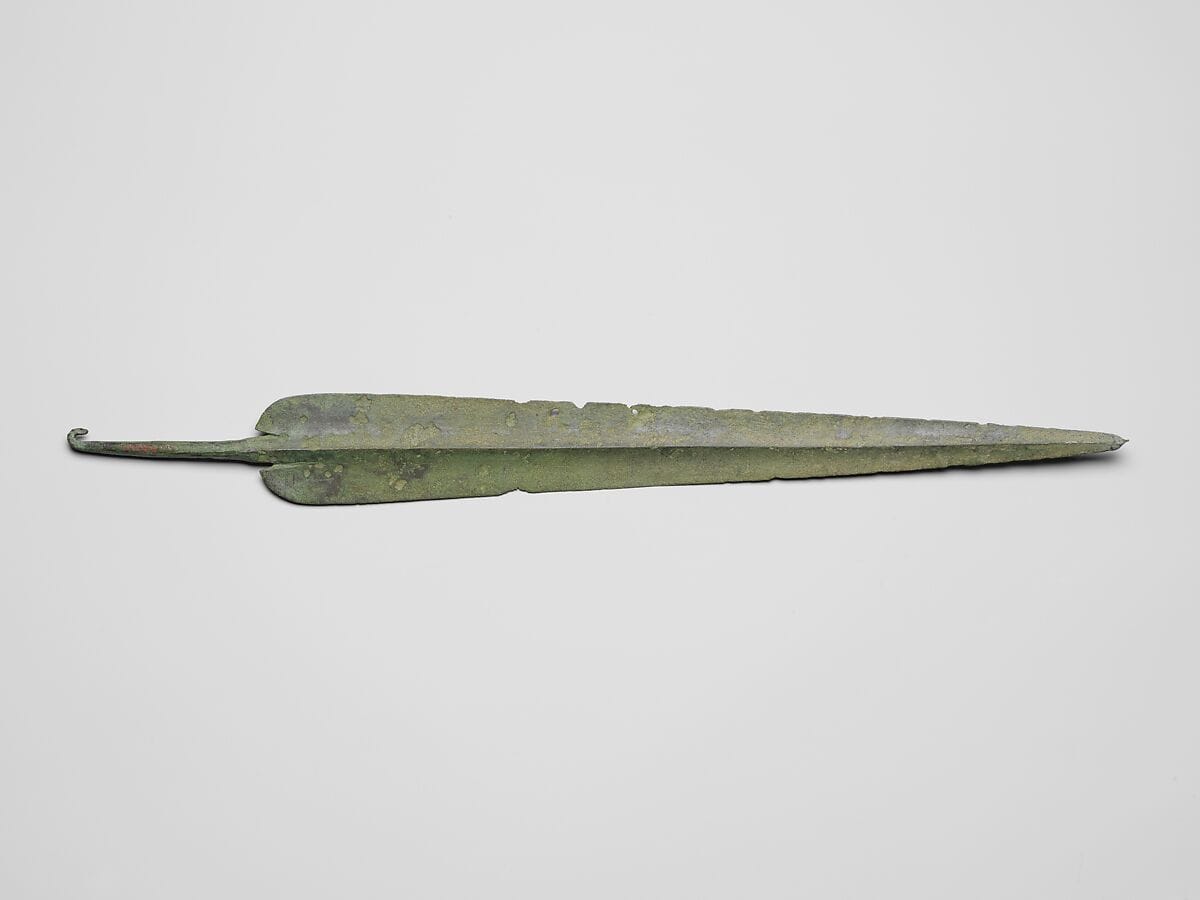 Copper alloy spearhead, Early Bronze Age I Cypriot weapons & armour