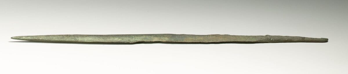Copper alloy spearhead, Early Bronze Age I Cypriot weapons & armour