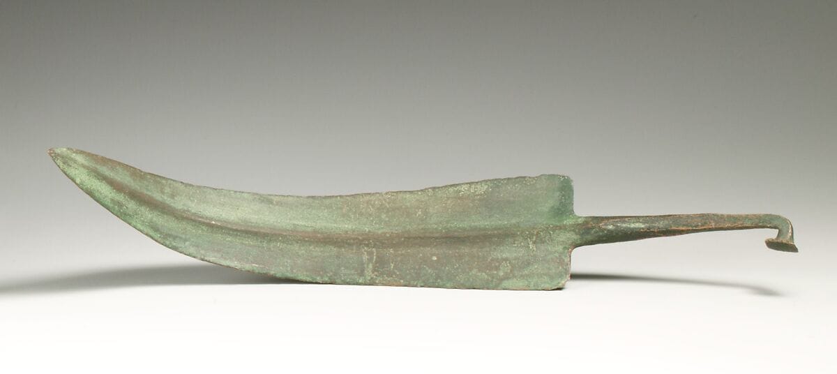 Bronze spearhead, Middle Bronze Age I Cypriot weapons & armour