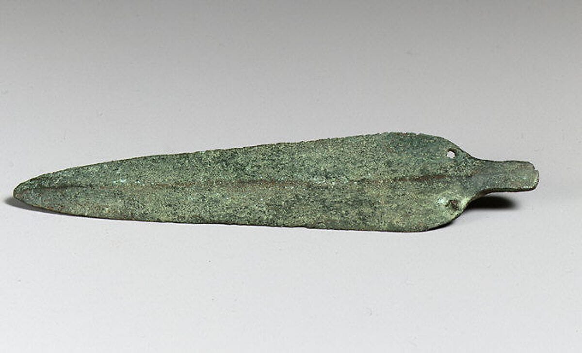 Copper alloy dagger blade, Early Bronze Age III Cypriot weapons & armour