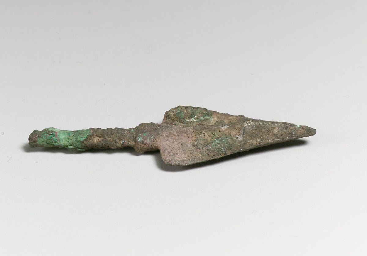 Bronze arrowhead, Late Bronze Age II Cypriot weapons & armour