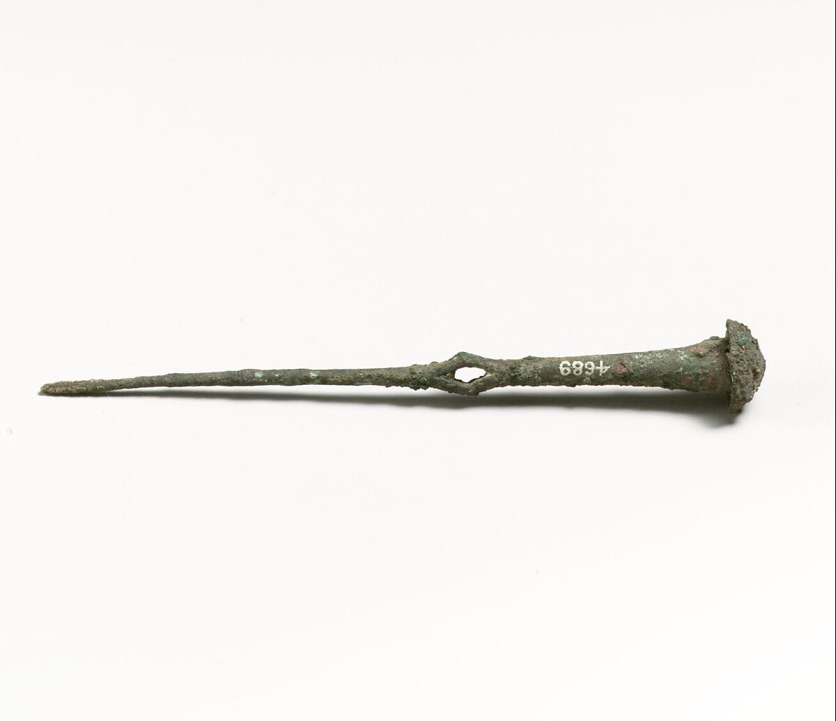 Pin, eyelet type, Bronze Age Cypriot jewelry