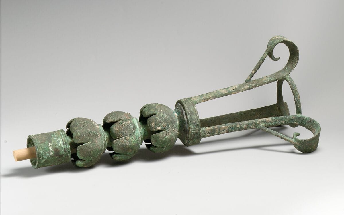 Bronze lamp holder, Archaic II Cypriot tool