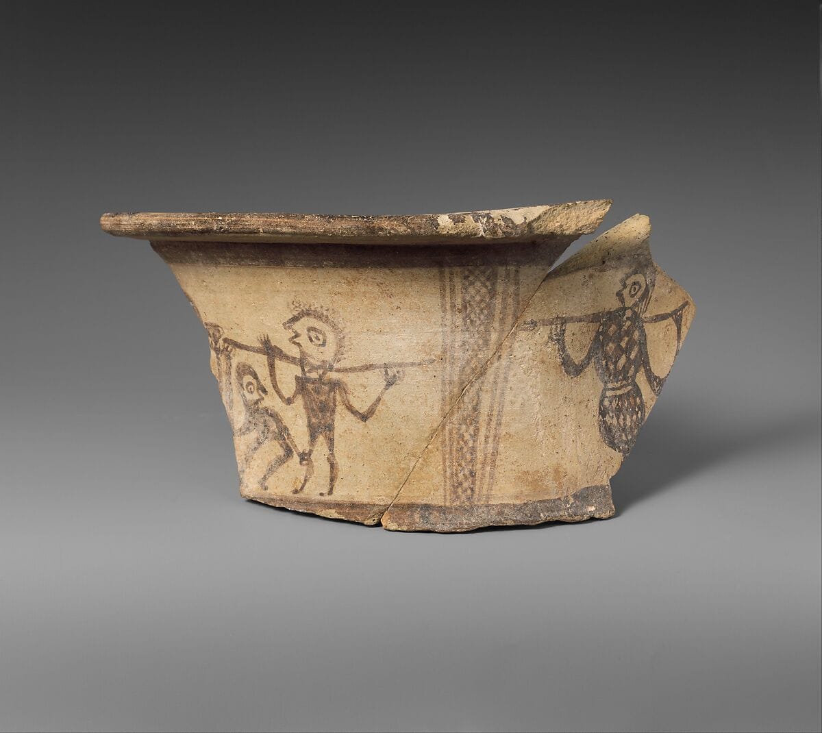 Fragment from the neck of a terracotta amphora, Geometric III Cypriot jar