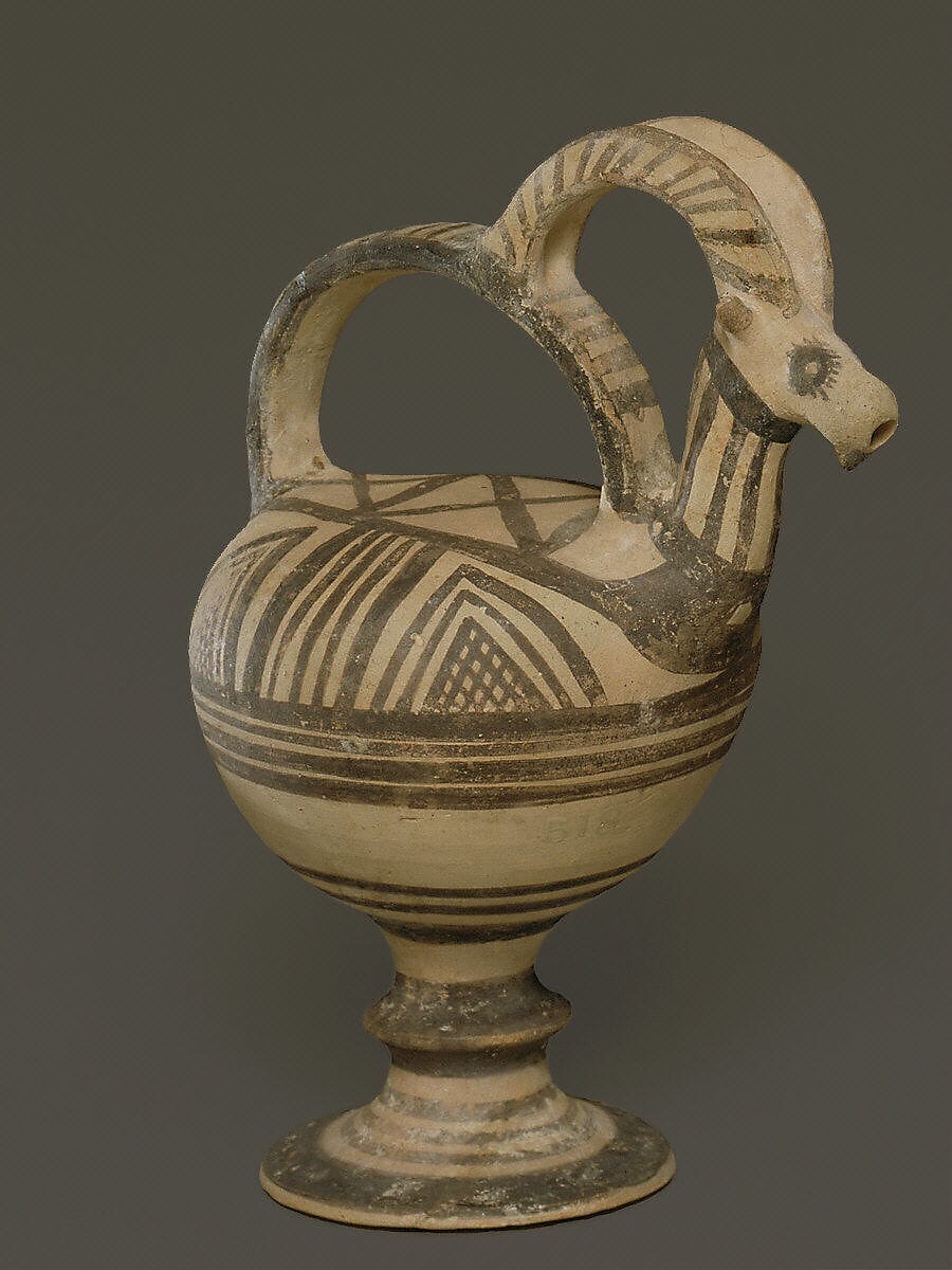 Terracotta trick vase, Geometric I Cypriot complex vessel