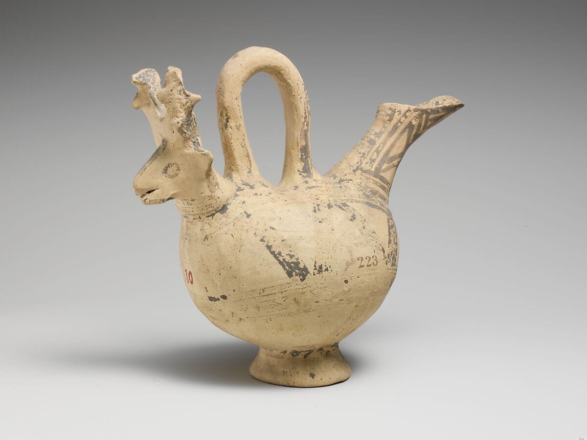 Terracotta zoomorphic askos (vessel), Middle Bronze Age II Cypriot complex vessel