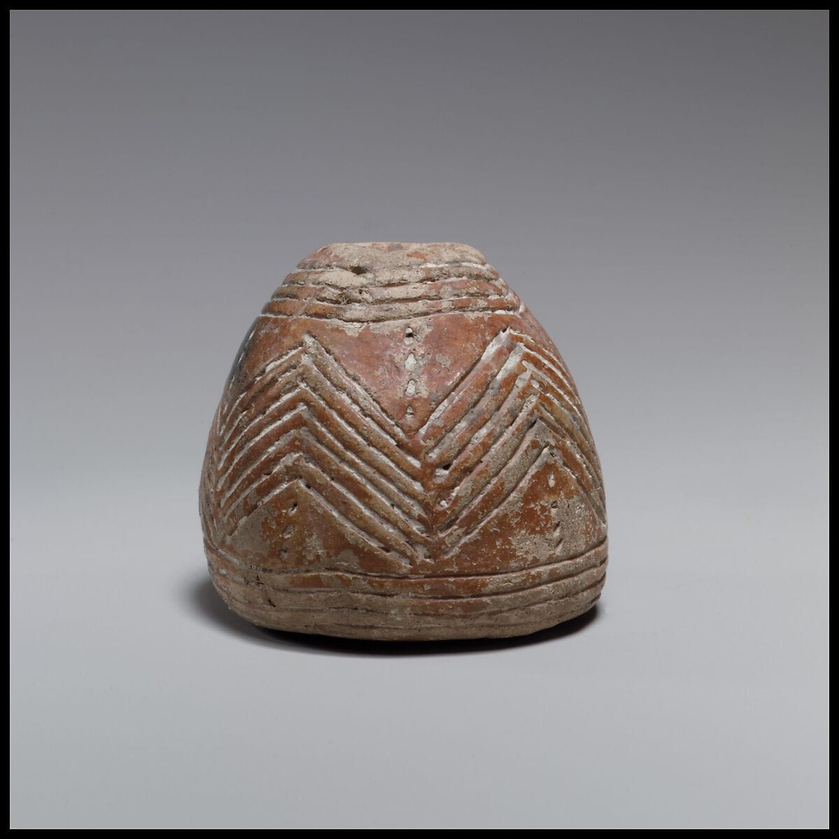 Terracotta conical-hemispherical spindle-whorl with flat base, Middle Bronze Age I Cypriot tool