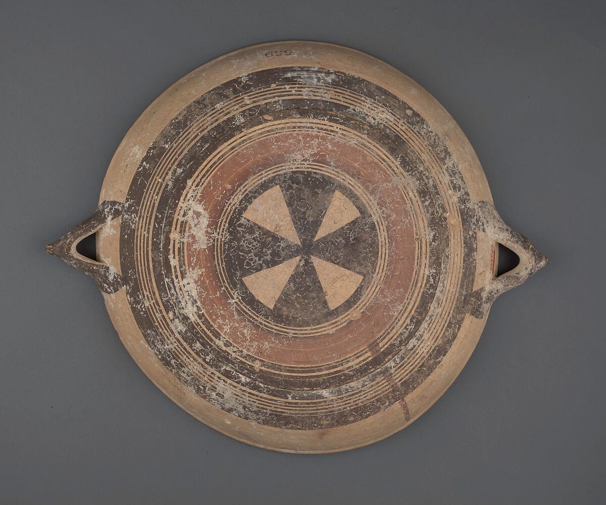 Terracotta plate, Geometric I Cypriot dish