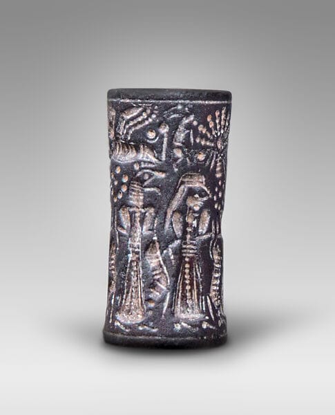 Hematite cylinder seal, Late Bronze Age II Cypriot tool