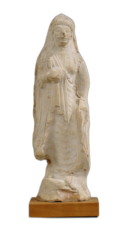 Standing woman, Archaic II Cypriot statue